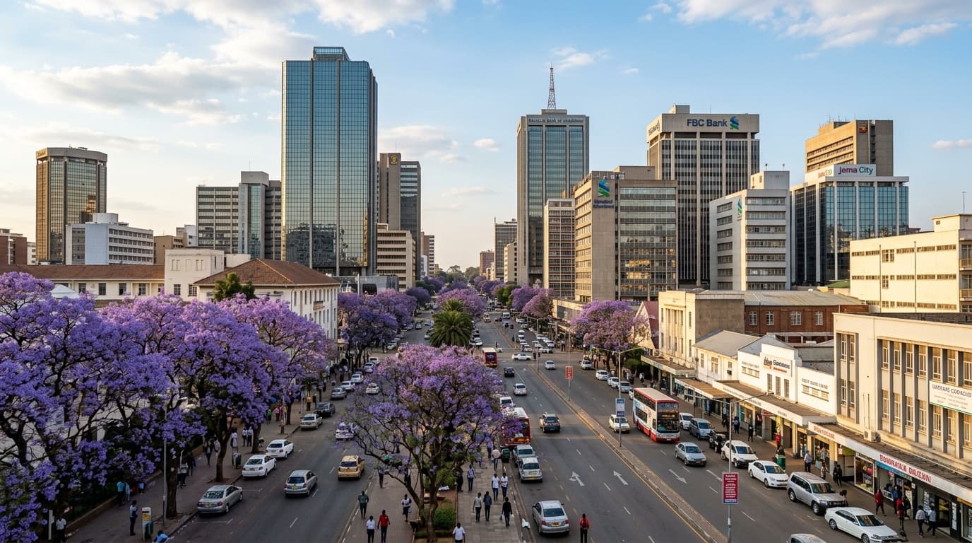 Harare central business district, Zimbabwe