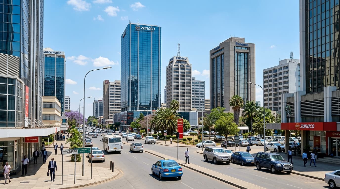 Lusaka commercial skyline, Zambia