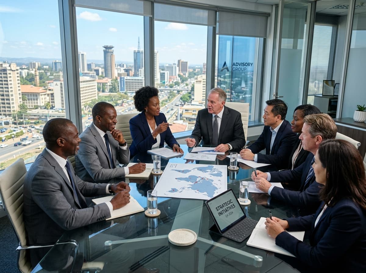 African executive boardroom strategy and corporate governance meeting